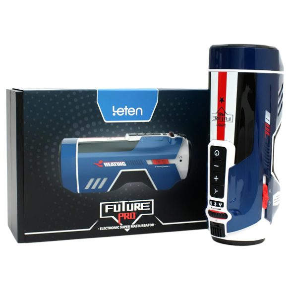 Leten SM Future Pro - masturbatorius vyrams - stūmuo, garsai, šildymas, mėlynas
