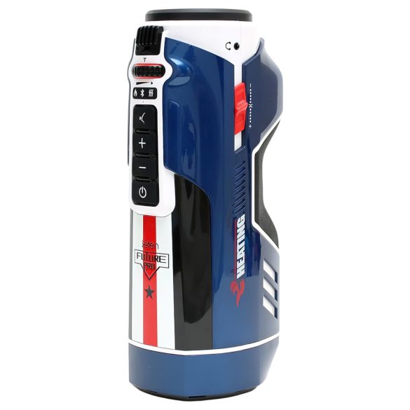 Leten SM Future Pro - masturbatorius vyrams - stūmuo, garsai, šildymas, mėlynas