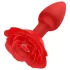 Rose Plug - vibracinis analinis kaištis su nuotoliniu valdymu, raudonas