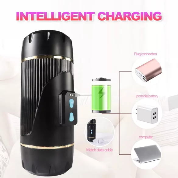 Lonely - masturbatorius burna ir vagina - natūrali, juoda