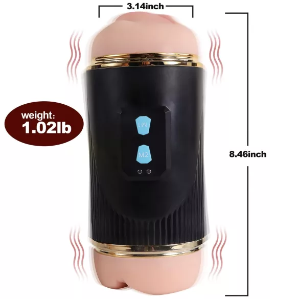 Lonely - masturbatorius burna ir vagina - natūrali, juoda
