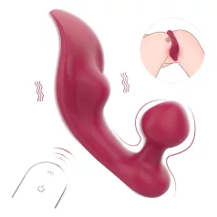 Sex HD Chomper - klitorio ir analinis vibratorius - raudonas