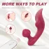 Sex HD Chomper - klitorio ir analinis vibratorius - raudonas