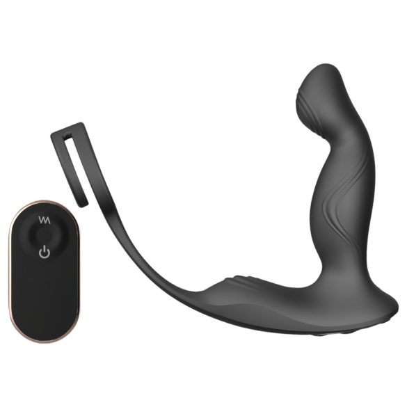 Juodas prostatos vibratorius su žiedo funkcija "Sex HD Virgil"