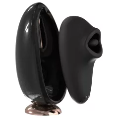   Sex HD Mirror - vibratorius su šildymo funkcija ir liežuvėliu - juodas
