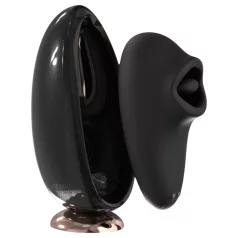   Sex HD Mirror - vibratorius su šildymo funkcija ir liežuvėliu - juodas