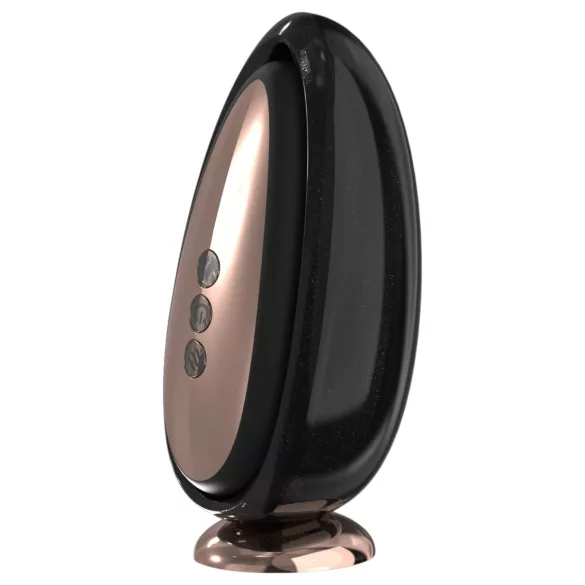 Sex HD Mirror - vibratorius su šildymo funkcija ir liežuvėliu - juodas