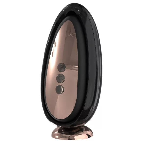 Sex HD Mirror - vibratorius su šildymo funkcija ir liežuvėliu - juodas