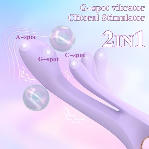 Sex HD Kaethe - vibratorius moterims su klitorio stimuliacija - violetinis