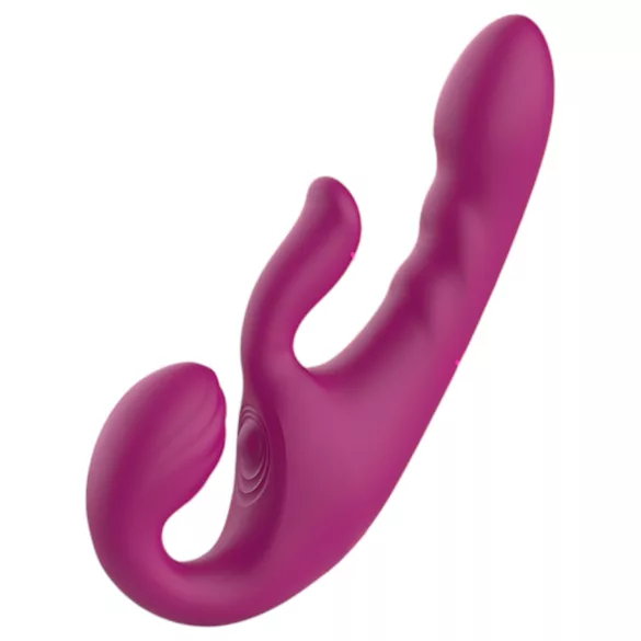 SEX HD Co-op Bliss - prisegamas vibratorius su klitoriui - violetinis