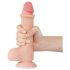 Lovetoy Sliding-Skin - dildo su dvigubu sluoksniu ir sėklidėmis