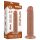 Lovetoy Sliding-Skin - dviejų sluoksnių dildo su siurbtuku - 20cm natūralus