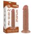 Lovetoy Sliding-Skin - dviejų sluoksnių dildo su siurbtuku - 20cm natūralus