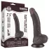 Lovetoy - dvigubas dildo su vakuume - slidus paviršius - rudas, 19,5 cm