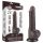 Lovetoy Sliding-Skin - dildo su sėklidėmis - dvigubas sluoksnis - 19,5 cm rudas