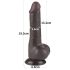 Lovetoy Sliding-Skin - dildo su sėklidėmis - dvigubas sluoksnis - 19,5 cm rudas
