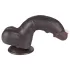 Lovetoy - dildo su sėklidėmis - dvigubas sluoksnis - 20cm rudas