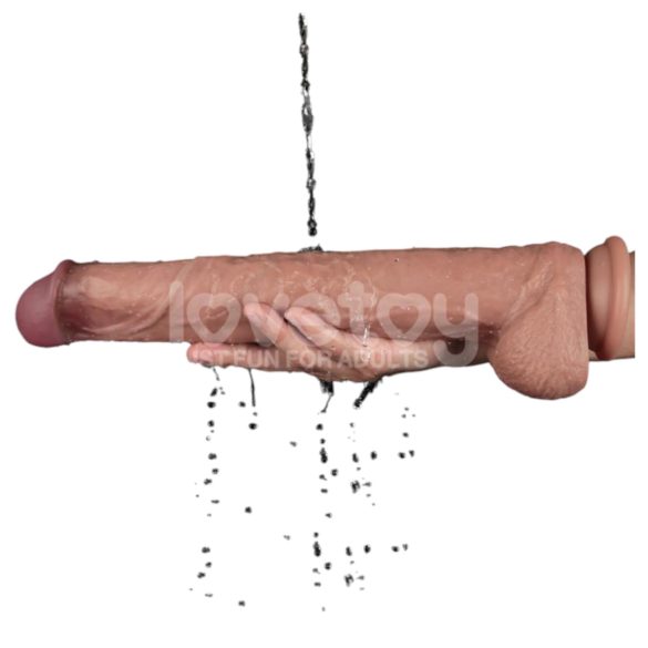 Lovetoy - didelis dvigubo sluoksnio dildo - 36,5 cm - kūno spalvos