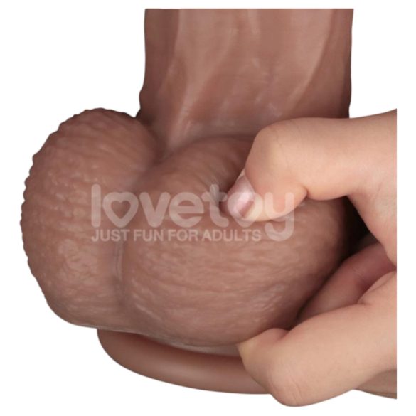 Lovetoy - didelis dvigubo sluoksnio dildo - 36,5 cm - kūno spalvos