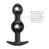 Pretty Love - analinis dildo su vidiniais rutuliukais - juodas
