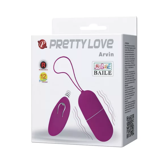 Pretty Love Arvin - vibruojantis kiaušinėlis su pulteliu - rožinis
