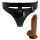Pretty Love Harness - universalūs apatiniai su dildo - 17 cm (juoda)