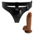 Pretty Love Harness – universalus apatinis su dildo – 17 cm (juodas)