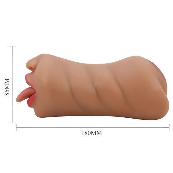 Crazy Bull - masturbatorius burnai ir makščiai - natūralios spalvos