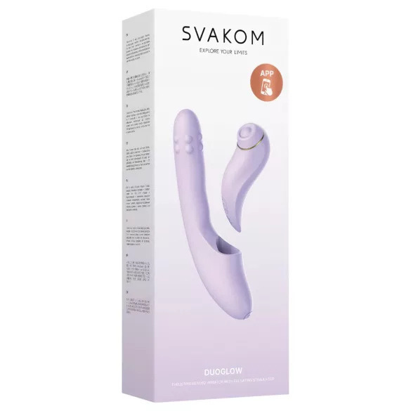 Svakom DuoGlow - G taško ir klitorio vibratorius - violetinis