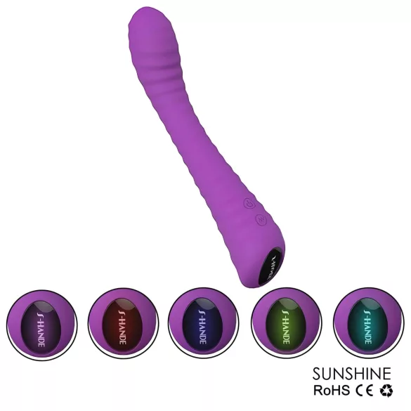Sex HD Sunshine - G taško vibratorius su grioveliais - įkraunamas - violetinis