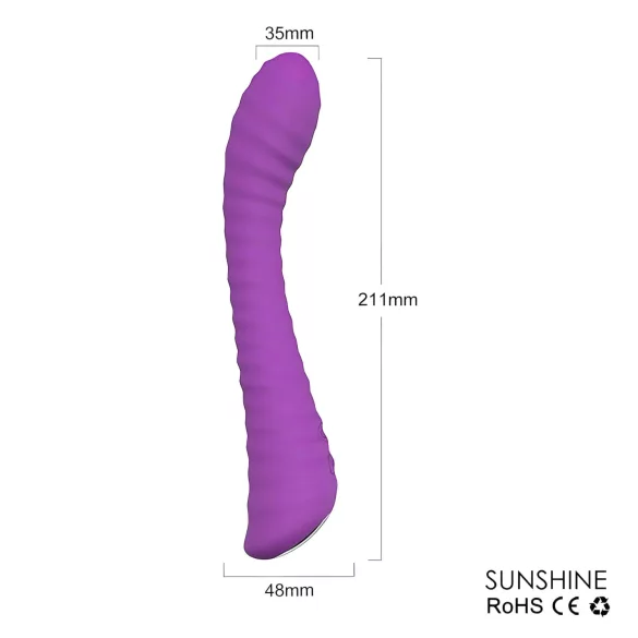 Sex HD Sunshine - G taško vibratorius su grioveliais - įkraunamas - violetinis
