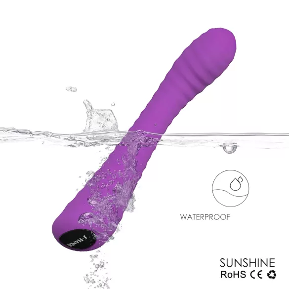 Sex HD Sunshine - G taško vibratorius su grioveliais - įkraunamas - violetinis