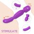 Violetinė HD Iris - 2 variklių šildomas masažuoklis vibratorius