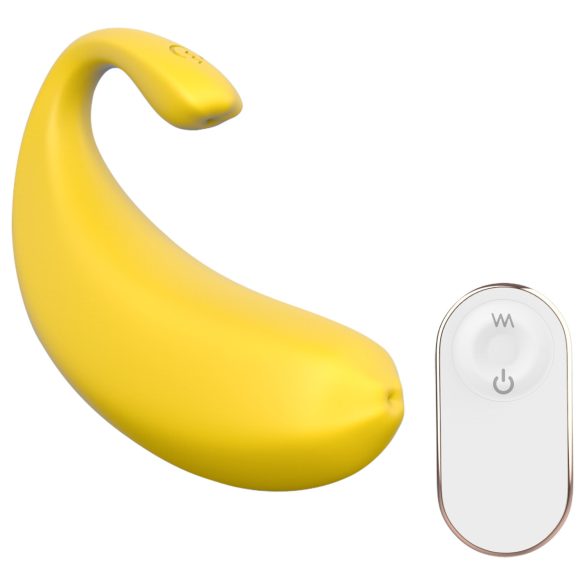 Sex HD - išmanus, banano formos vibruojantis kiaušinėlis (geltonas)
