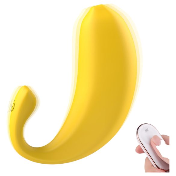 Sex HD - vibruojantis kiaušinėlis banano formos - geltona