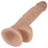 Lovetoy Real Extreme - dildo su siurbtuku - 21 cm - kūno spalvos