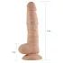 Lovetoy Real Extreme - dildo su siurbtuku - 21 cm - kūno spalvos