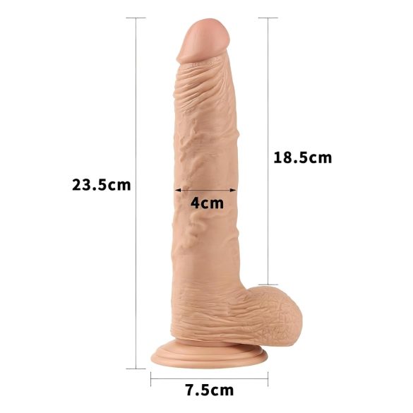 Lovetoy Real Extreme - dildo su siurbtuku - 24 cm