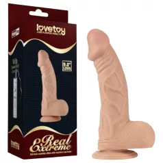   Lovetoy Real Extreme - dildo su siurbtuku - 23 cm (natūralios spalvos)