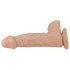Lovetoy Real Extreme - dildo su siurbtuku - 23 cm - kūno spalvos