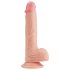 Tikroviškas dildės su siurbtuku - 21 cm (natūralus)