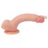 Tikroviškas dildės su siurbtuku - 21 cm (natūralus)