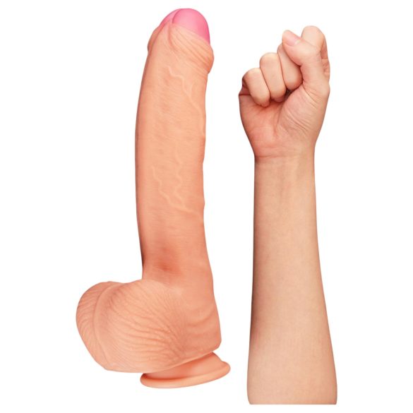 Lovetoy Nature Cock - realistiškas dvigubo sluoksnio dildo - 28 cm kūno spalvos