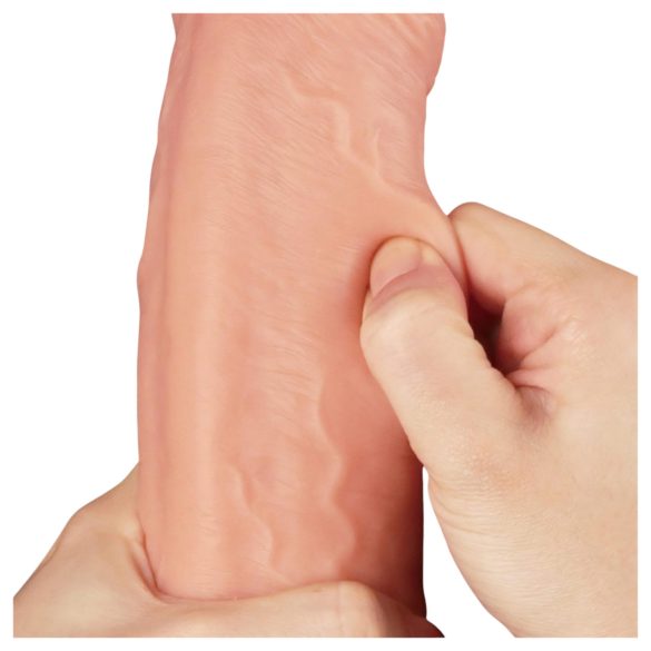 Lovetoy Nature Cock - realistiškas dvigubo sluoksnio dildo - 28 cm kūno spalvos
