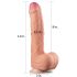 Lovetoy Nature Cock - realistiškas dvigubo sluoksnio dildo - 28 cm kūno spalvos