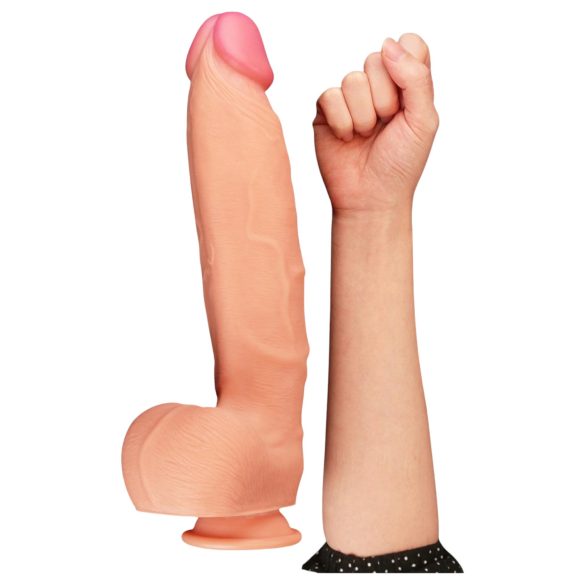 Lovetoy Nature Cock - realistiškas dvigubo sluoksnio dildo - 30 cm kūno spalvos