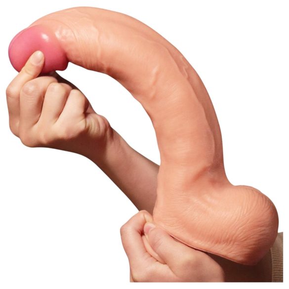 Lovetoy Nature Cock - realistiškas dvigubo sluoksnio dildo - 30 cm kūno spalvos