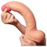 Lovetoy Nature: Tikroviškas dvigubas dildo, 30cm, natūralus.