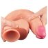 Lovetoy Nature: Tikroviškas dvigubas dildo, 30cm, natūralus.