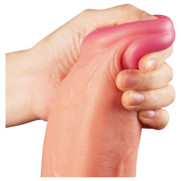 Lovetoy Nature Cock - realistiškas dvigubo sluoksnio dildo - 30 cm kūno spalvos